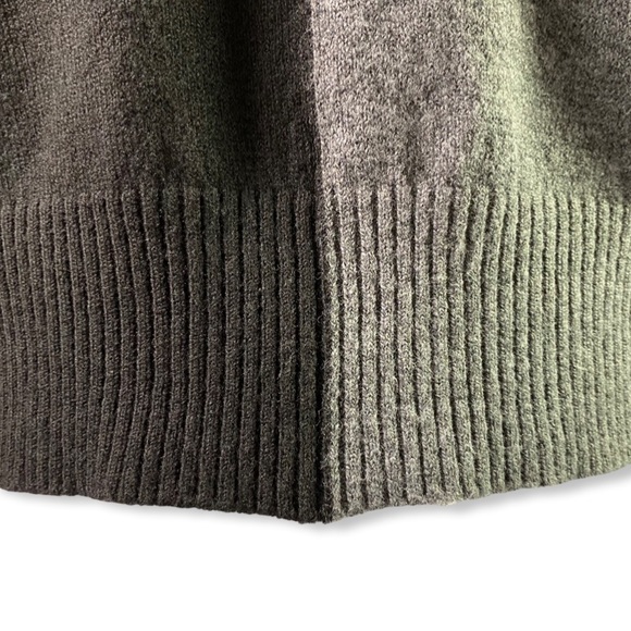 Color Block Sweater Black & Gray  V-neck, Modern Soft & Cozy by Sweet Romeo - Picture 5 of 10